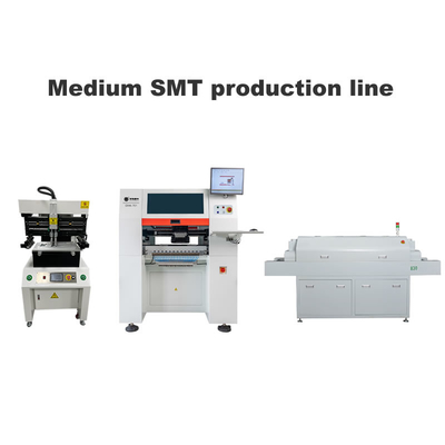 Средняя линия SMT с 3250 экрановым принтером 6 голов SMT Pick And Place Machine 830 Печь для перекачки