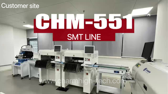 Маленькая и средняя линия SMT с принтером 3250 Stecnil CHM-551 SMT Pick and Place Machine 830 Reflow Oven