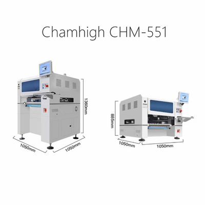 Charmhigh CHM551 SMD Pick And Place Machine высокая точность для 0201 / QFN / BGA