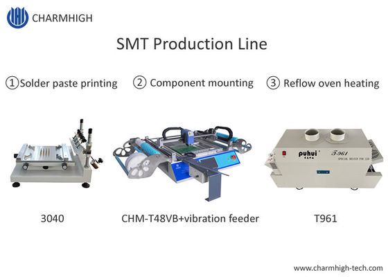 Предварительная производственная линия SMT, машина принтера 3040 восковок/CHMT48VB Pnp/печь T961 Reflow