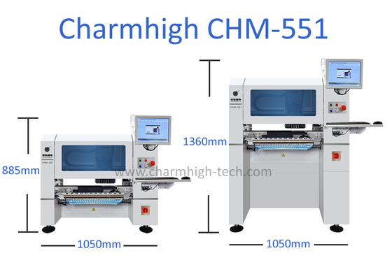 Charmhigh CHM551 SMD Pick And Place Machine высокая точность для 0201 / QFN / BGA