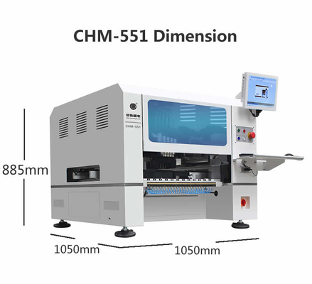 Высокая точность 0201 Настольная линия сборки ПКБ 4 головки CHM-551 SMD Pick and Place Machine Reflow Oven T962C