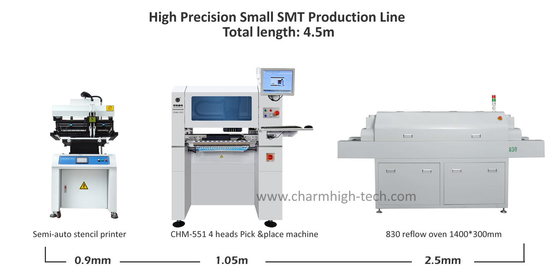 Полуавтоматический принтер сварной пасты 3250, CHM-551 Pick Place Machine, 830 Reflow Oven