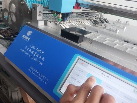 CHMT48VB Настольная машина для монтажа компонентов SMT 58 питателей 2 камеры технического зрения