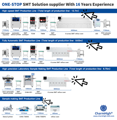 Charmhigh SMT PCB Assembly Line с принтером GKG-GSE и 8-зоновым рефлоем